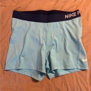 Nike Blue Athletic Compression Shorts